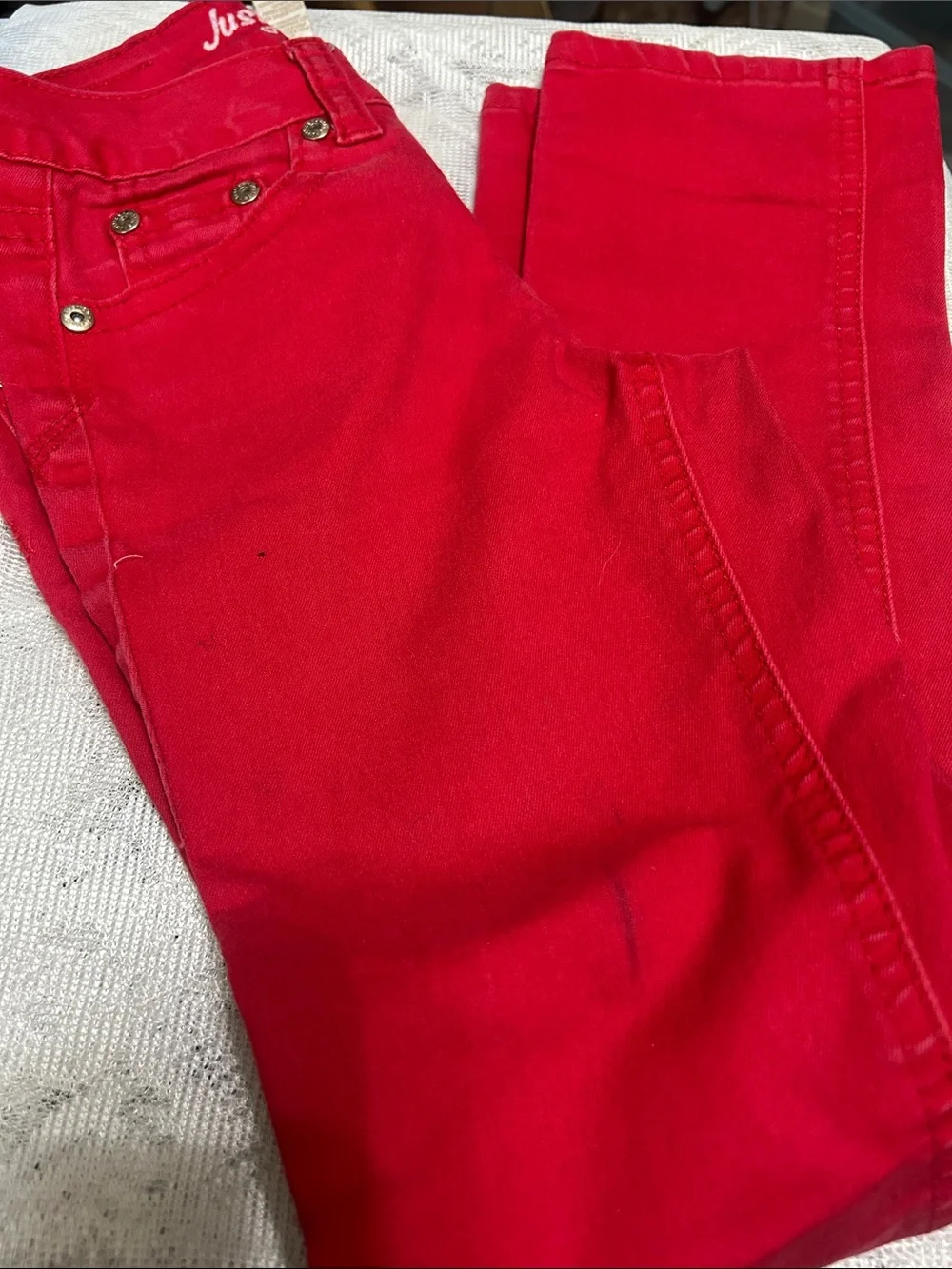 Justice Red Girls Jeans - Slim Fit